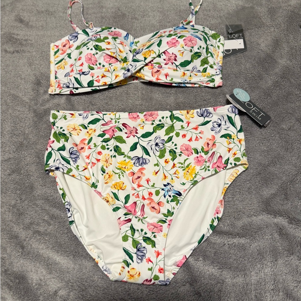 LOFT Multicolor Floral Bikini Set